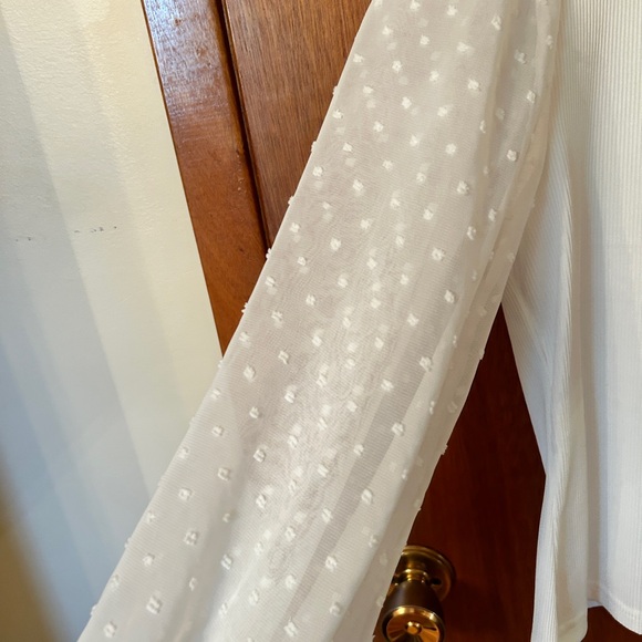 SHEIN Sheer bell sleeve top - Picture 3 of 5